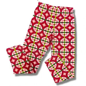 Emily Rose Girls' Size 8 Red Geometric Pattern Leggings Casual